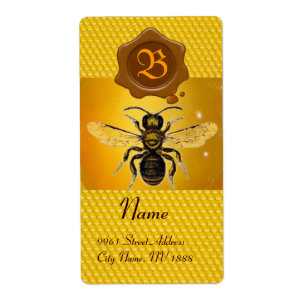 HONEY BEE, BEEKEEPER, MONOGRAMME DE SCEAU DE CIRE 