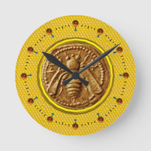 HONEY BEE ,BEEKEEPER ROUND CLOCK