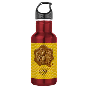 HONEY BEE ,BEEKEEPER,WAX SEAL MONOGRAM 532 ML WATER BOTTLE