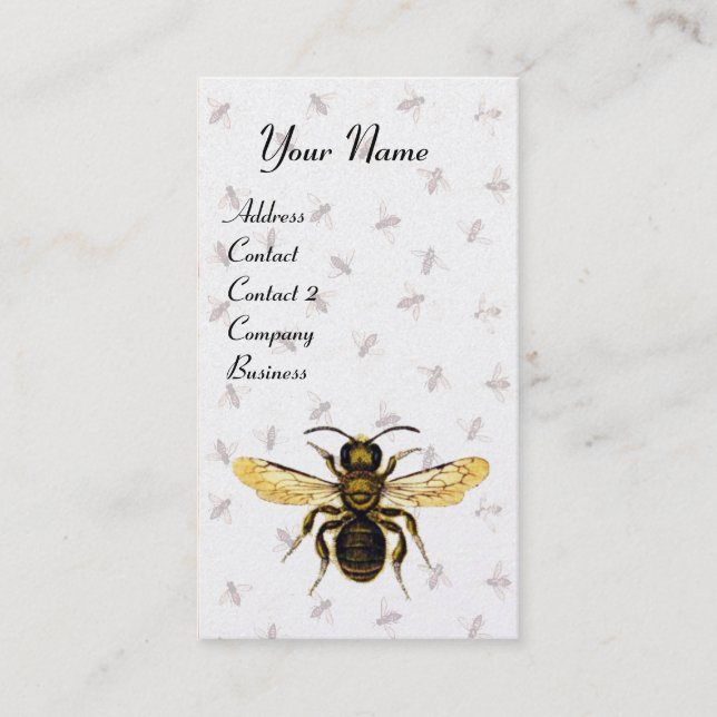 HONEY BEE ,BEEKEEPING,BEEKEEPER White Pearl Paper Business Card (Front)