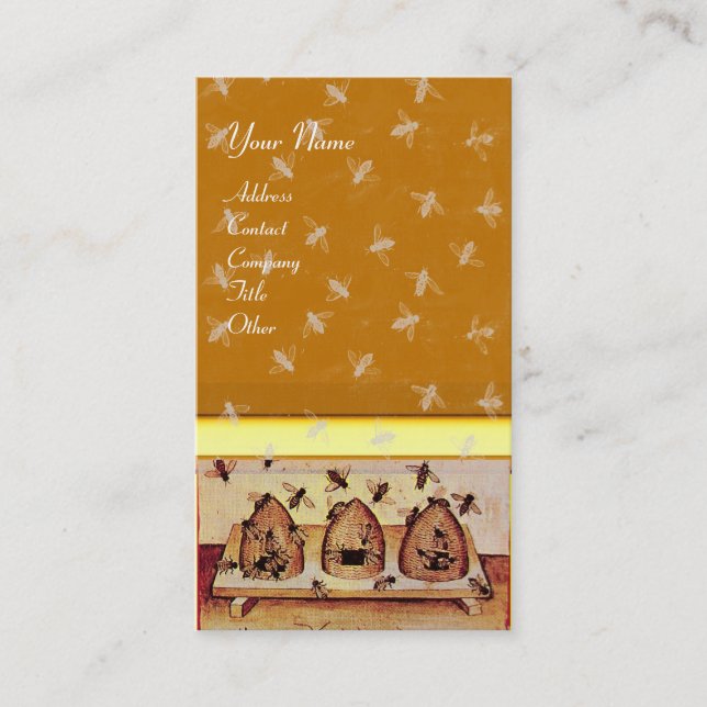 HONEY BEE ,BEEKEEPING BUSINESS CARD (Front)