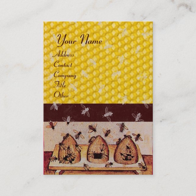 HONEY BEE ,BEEKEEPING BUSINESS CARD (Front)