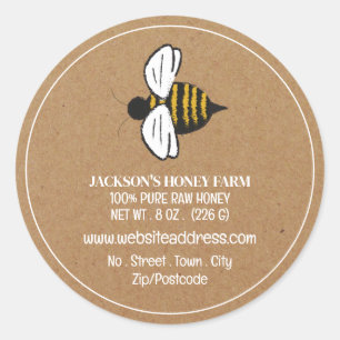 Honey Bee - Beeyard, Honey Farm Product Label