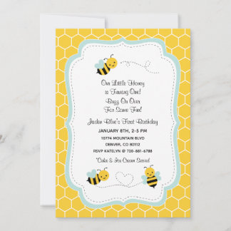 Honey Bee Birthday Invitation