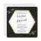 Honey Bee Black Gold Custom Wedding Invitation