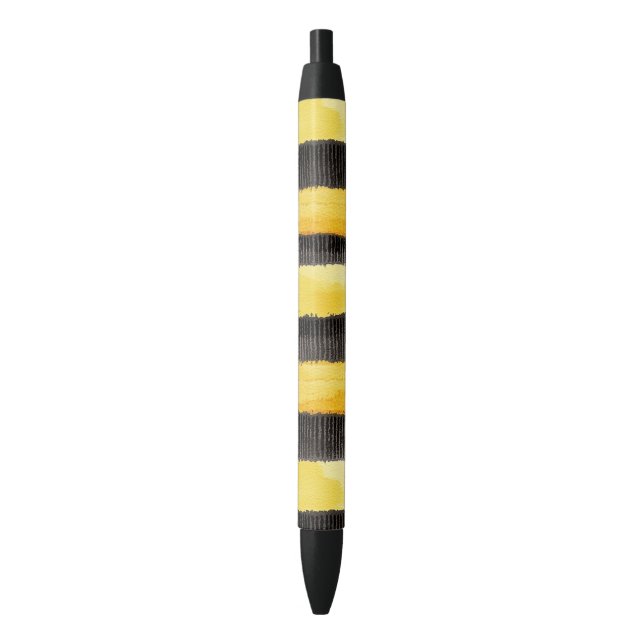 Honey Bee Black Gold Yellow   Black Ink Pen (Front Vertical)