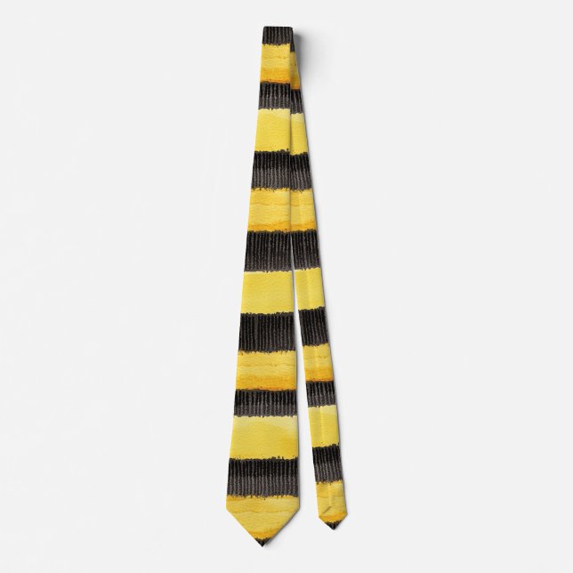 Honey Bee Black Gold Yellow   Tie (Front)