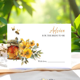 Honey Bee Bridal Shower Advice for the Bride Card