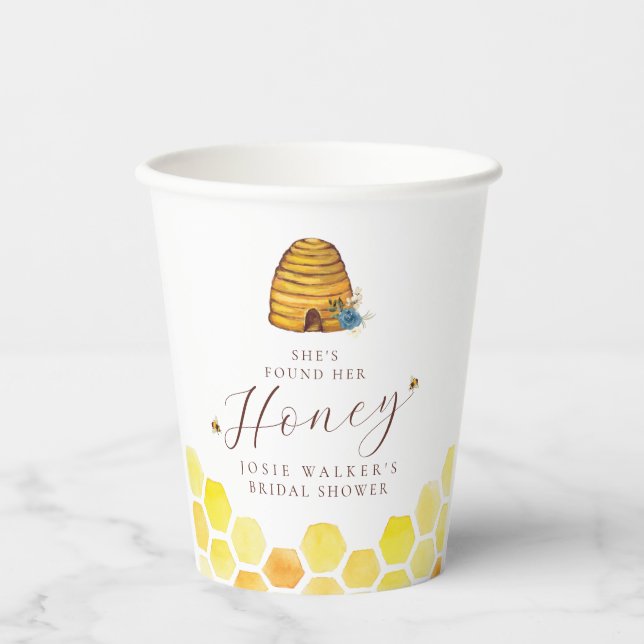 Honey Bee Bridal Shower Paper Cups (Front)