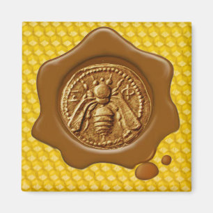HONEY BEE BROWN  WAX SEAL MAGNET