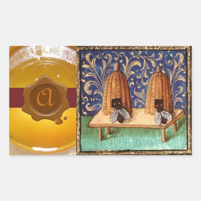 HONEY BEE, BROWN WAX SEAL MONOGRAM (Front)