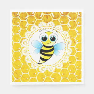 Honey Bee Bumblebee Themed Baby Shower Napkins