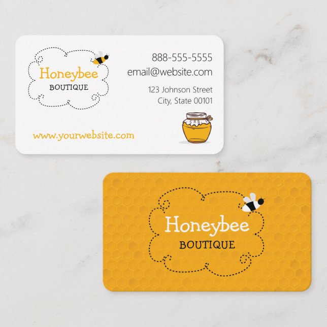 Honey Bee Business Card (Front/Back)