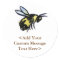 Honey Bee Custom Design Art Label Stickers