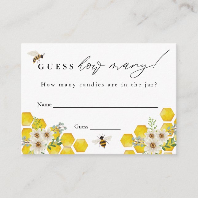 Honey Bee et Daisy Devinez combien de cartes de je (Devant)