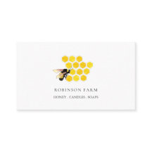 Honey bee farm logo Business Card