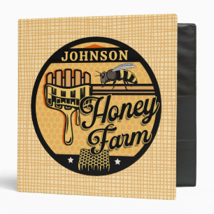 Honey Bee Farm Personalized NAME Sweet Beehive Binder