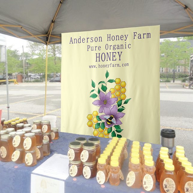 Honey Bee Farm Yellow Lavender  Tapestry (Creator Uploaded)