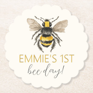 Honey Bee First Birthday Coasters