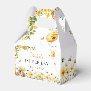 Honey Bee Flower Birthday Baby Shower Favor Box
