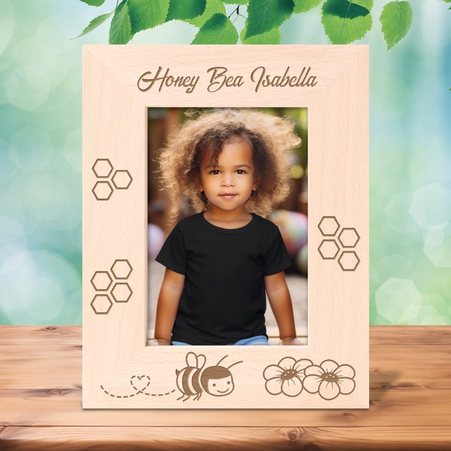 Honey Bee Flowers 5x7 Etched Frames (Creator Uploaded)