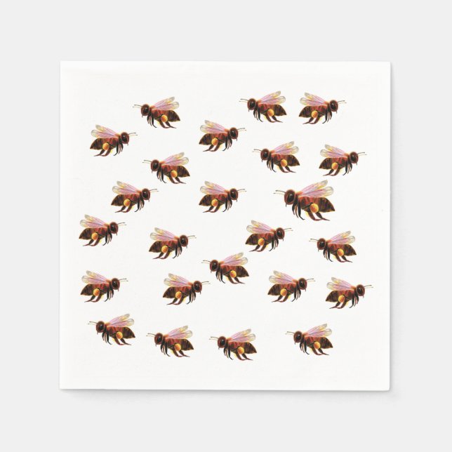 Honey Bee Flying  Napkin (Front)
