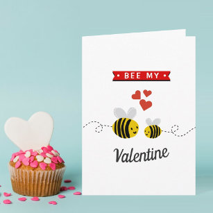 Honey Bee Funny Whimsy Valentine's Day Card