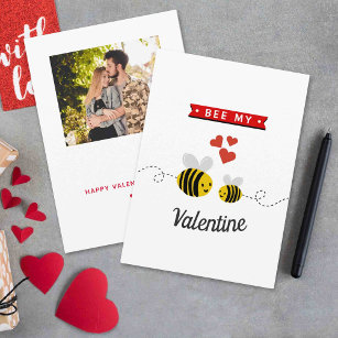 Honey Bee Funny Whimsy Valentine's Day Holiday Card