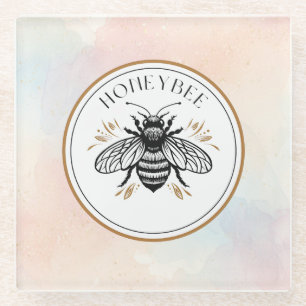 Honey Bee Glass Coaster