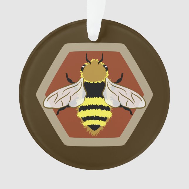 Honey Bee Graphic Ornament (Front)