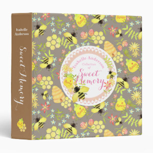 Honey Bee Grey Binder