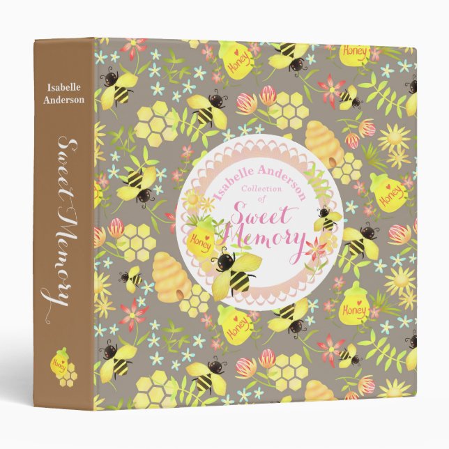 Honey Bee Grey Binder (Front/Spine)