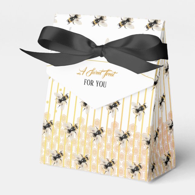 Honey Bee Hive Favor Box (Front Side)