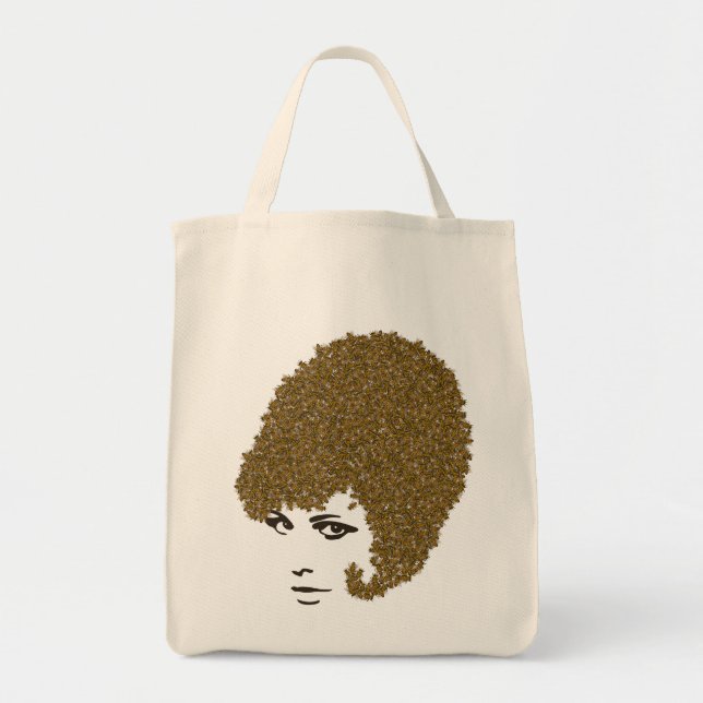 Honey Bee hive Hair-do Tote (Front)