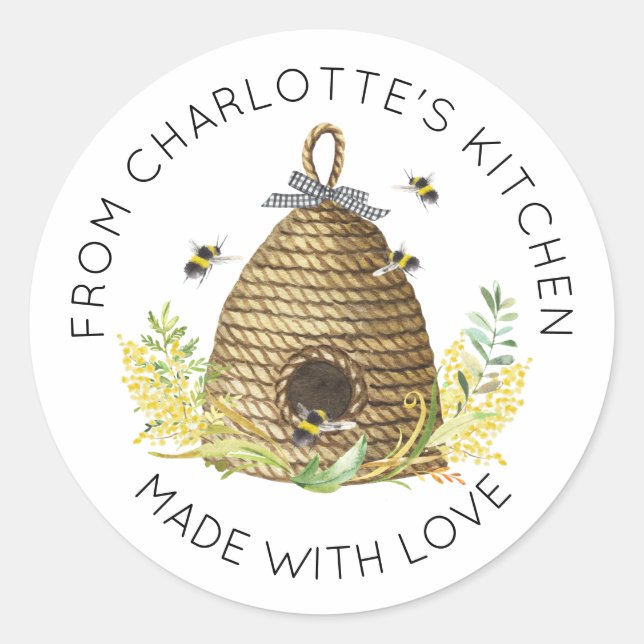 Honey Bee Hive Sweet as Honey Food Label (Front)