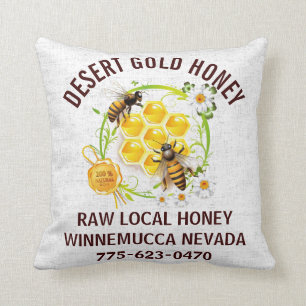 Honey Bee Honey Seller Beekeeper Apiarist Custom Throw Pillow