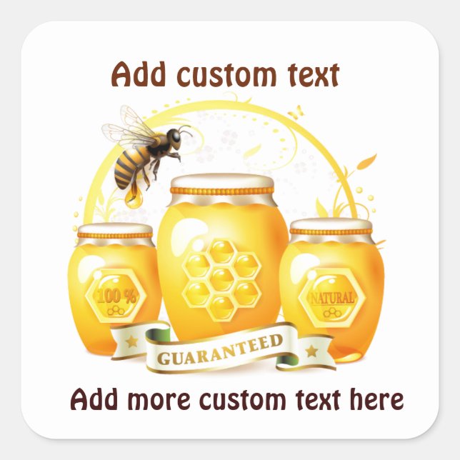 Honey Bee Honey Seller Beekeeper Apiarist Square Sticker (Front)