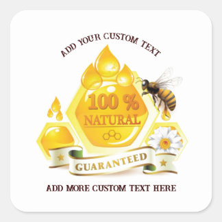 Honey Bee Honey Seller Beekeeper Apiarist Square Sticker