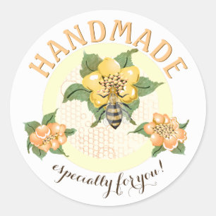 Honey Bee Honeycomb Canning Classic Round Sticker