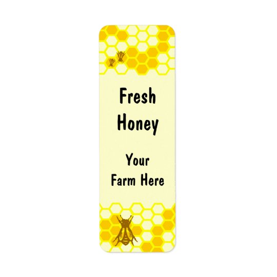 Honey Bee Honeycomb Custom Labels
