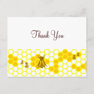 Honey Bee Honeycomb Custom Postcard