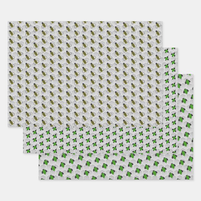 Honey Bee Honeycomb Enveloppement de papier ensemb (Lot)