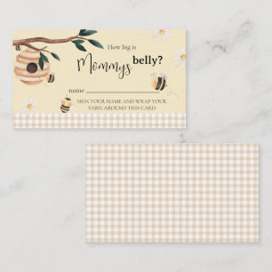 Honey Bee How Big Is Mommy's Baby Shower Enclosure Card