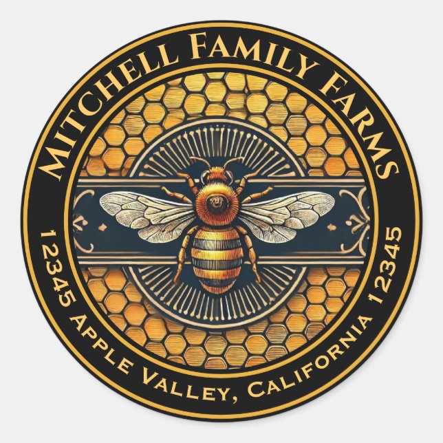 Honey Bee Label (Front)
