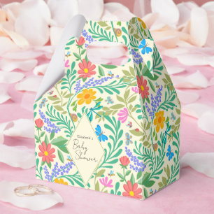 Honey Bee, Ladybug, Butterfly, Dragonfly & Flowers Favor Box