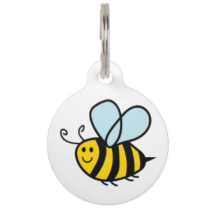Honey bee logo pet tag for your dog or cat
