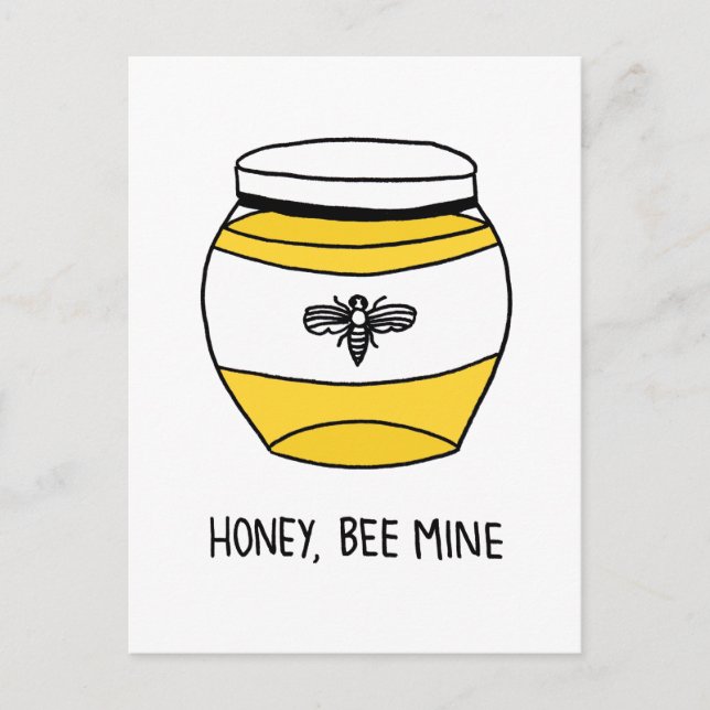 Honey, Bee Mine Postcard (Front)