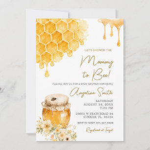 Honey Bee Mommy to Bee Baby Shower Invitation