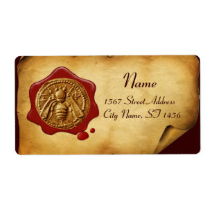 HONEY BEE, OEUVRE ROUGE SCEAU DE CIRE, Parchemin B