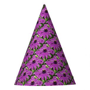 Honey Bee On A Purple African Daisy Art Party Hat